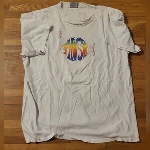 Vintage Phish White T-Shirt with Colorful Fish Graphic